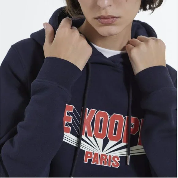 The Kooples Navy and Red Hoodie - Picture 4 of 7